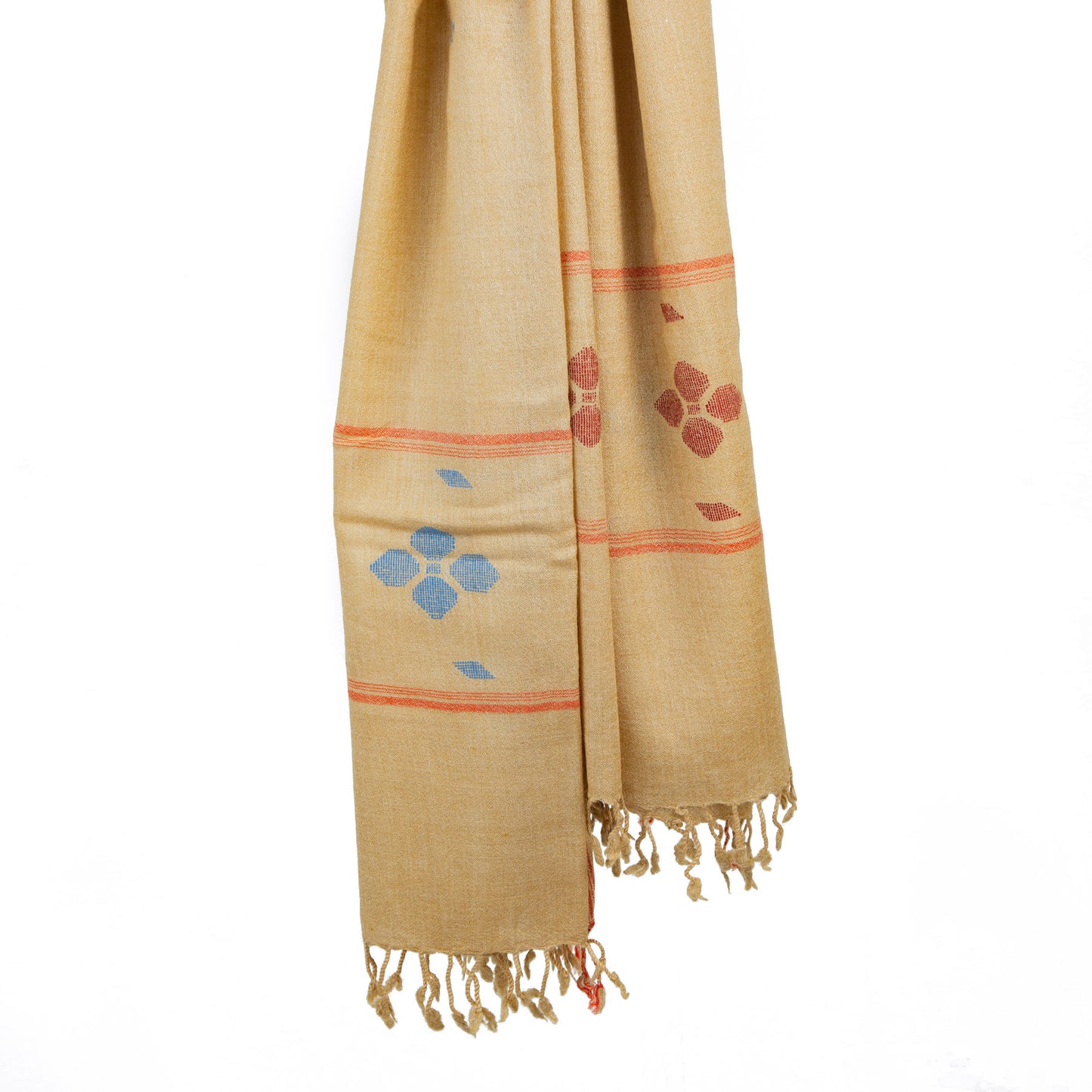 Pale Hand made wool shawl