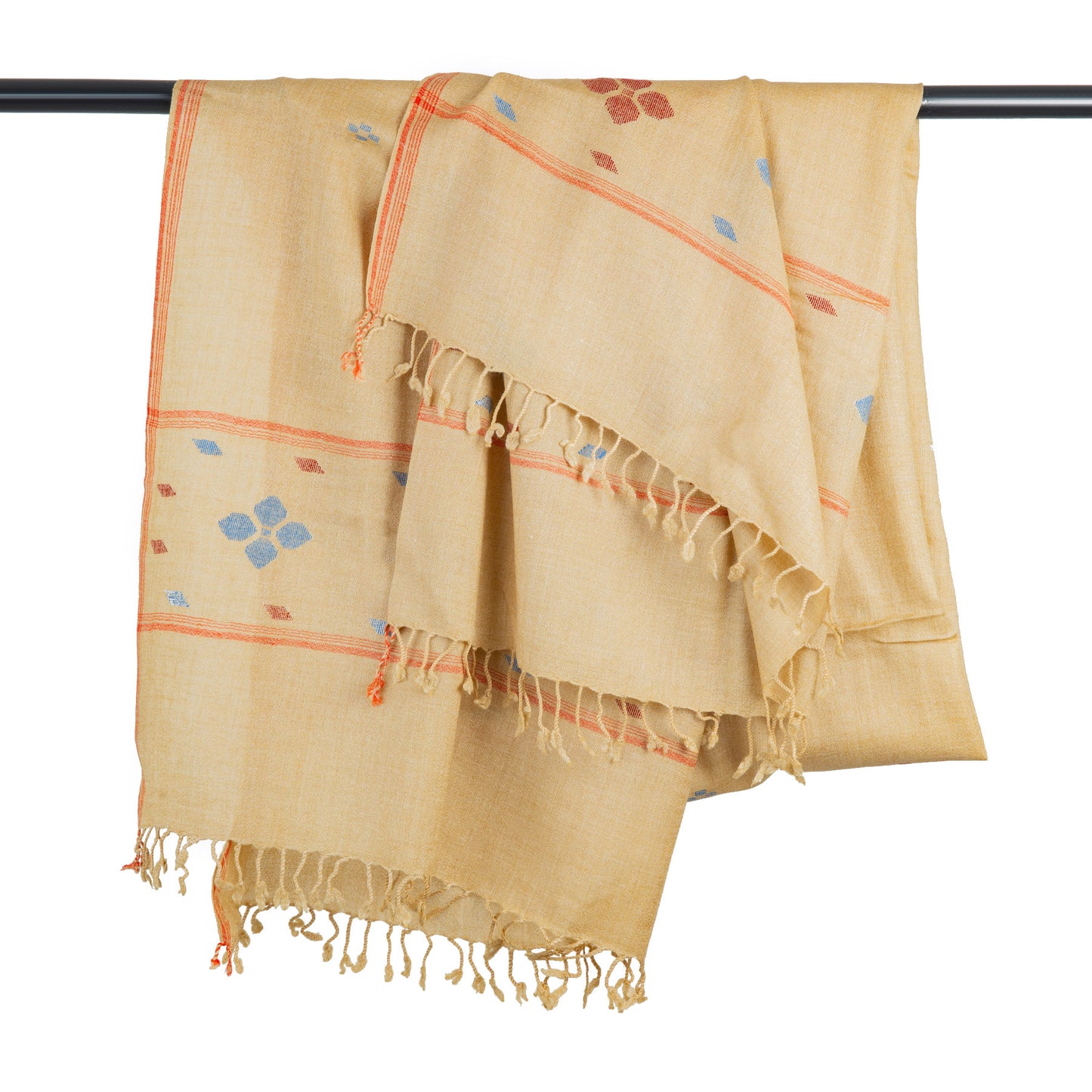 Pale Hand made wool shawl