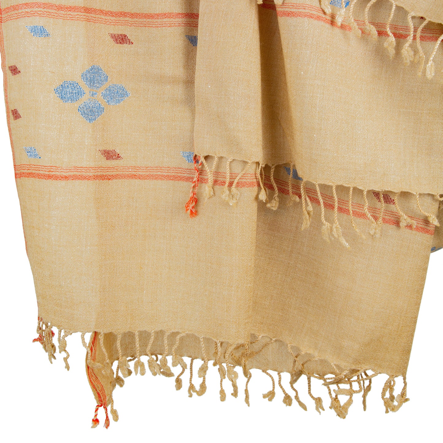Pale Hand made wool shawl
