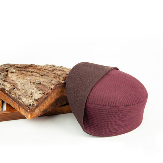 Xenath 2 in Maroon & Dark Brown  Koofis Cap for MEN