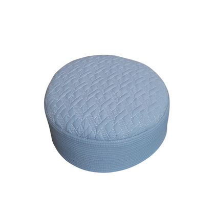JANNAN Ice Blue Handmade Cotton Koofi Cap for Men – Xenath
