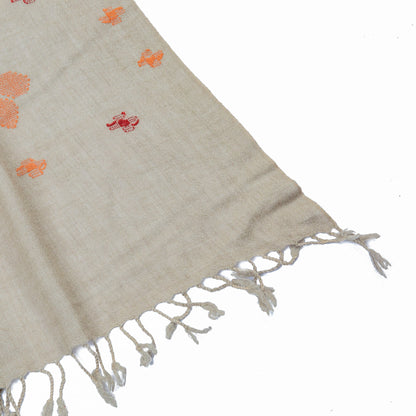 Grey Hand made wool shawl