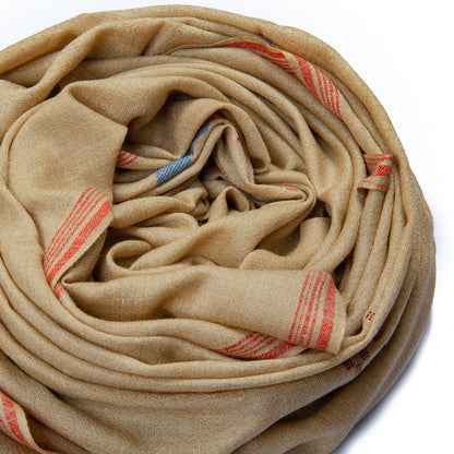 Pale Hand made wool shawl