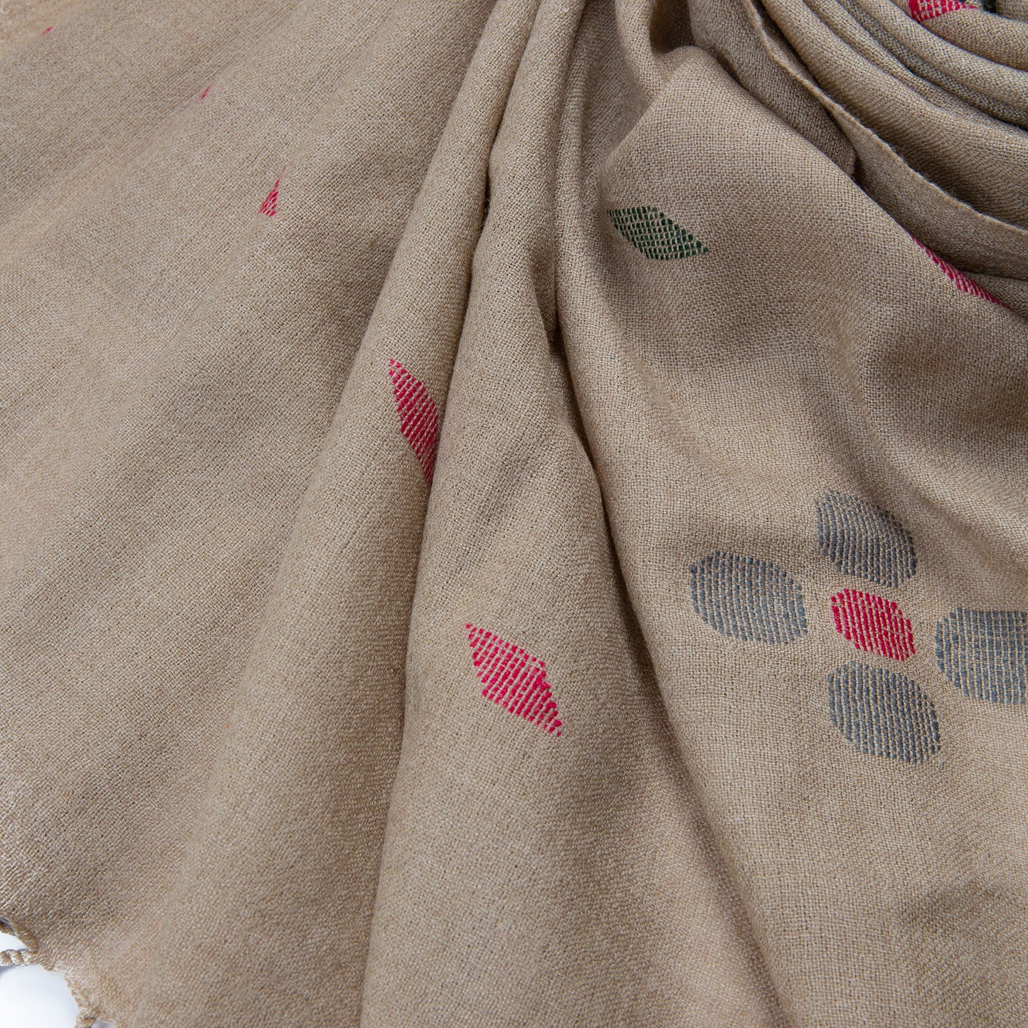 Sand Brown Hand made wool shawl