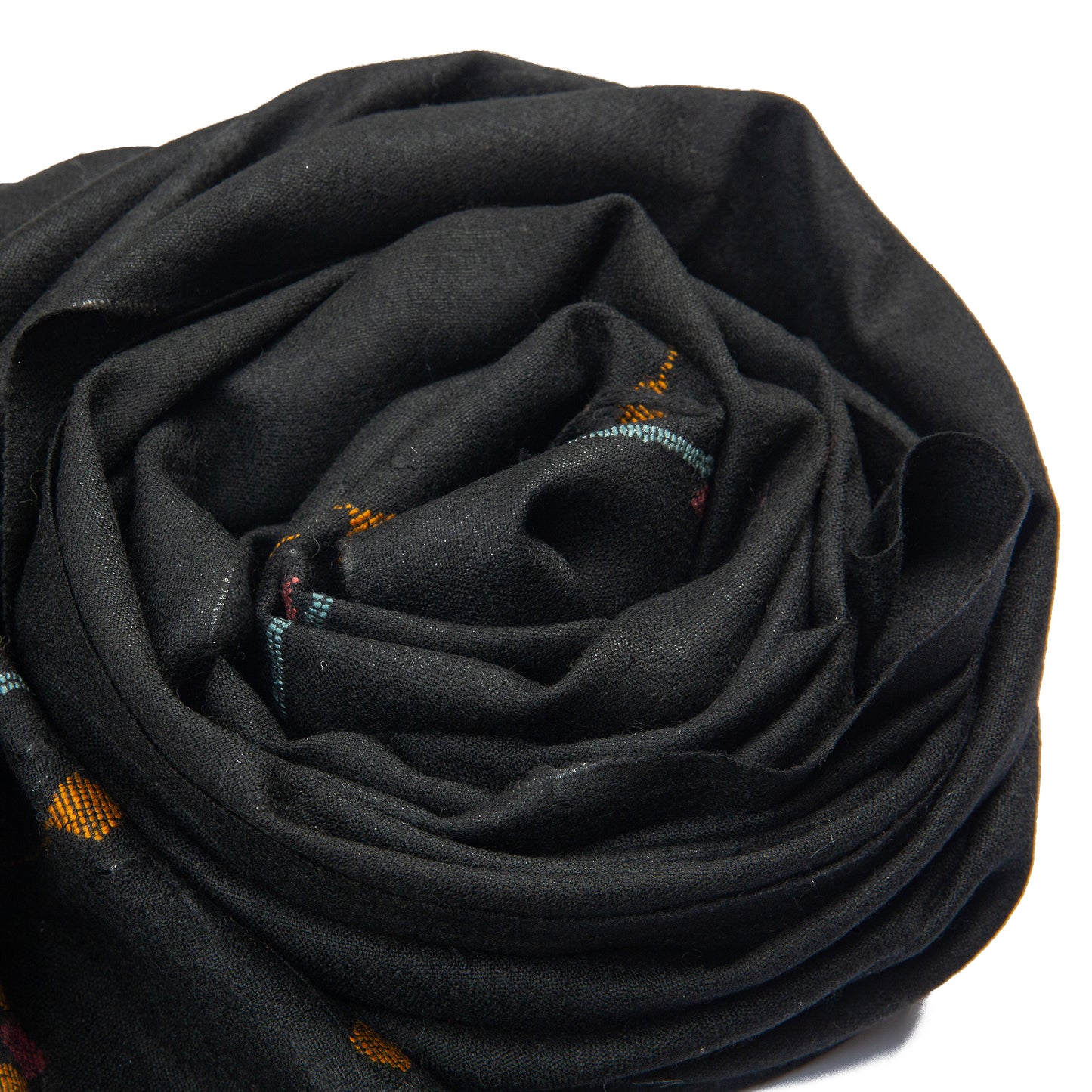 Black floral Hand made wool stawler