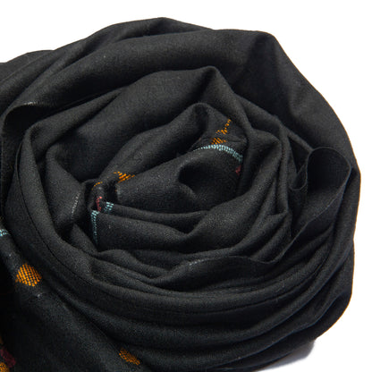 Black floral Hand made wool stoles